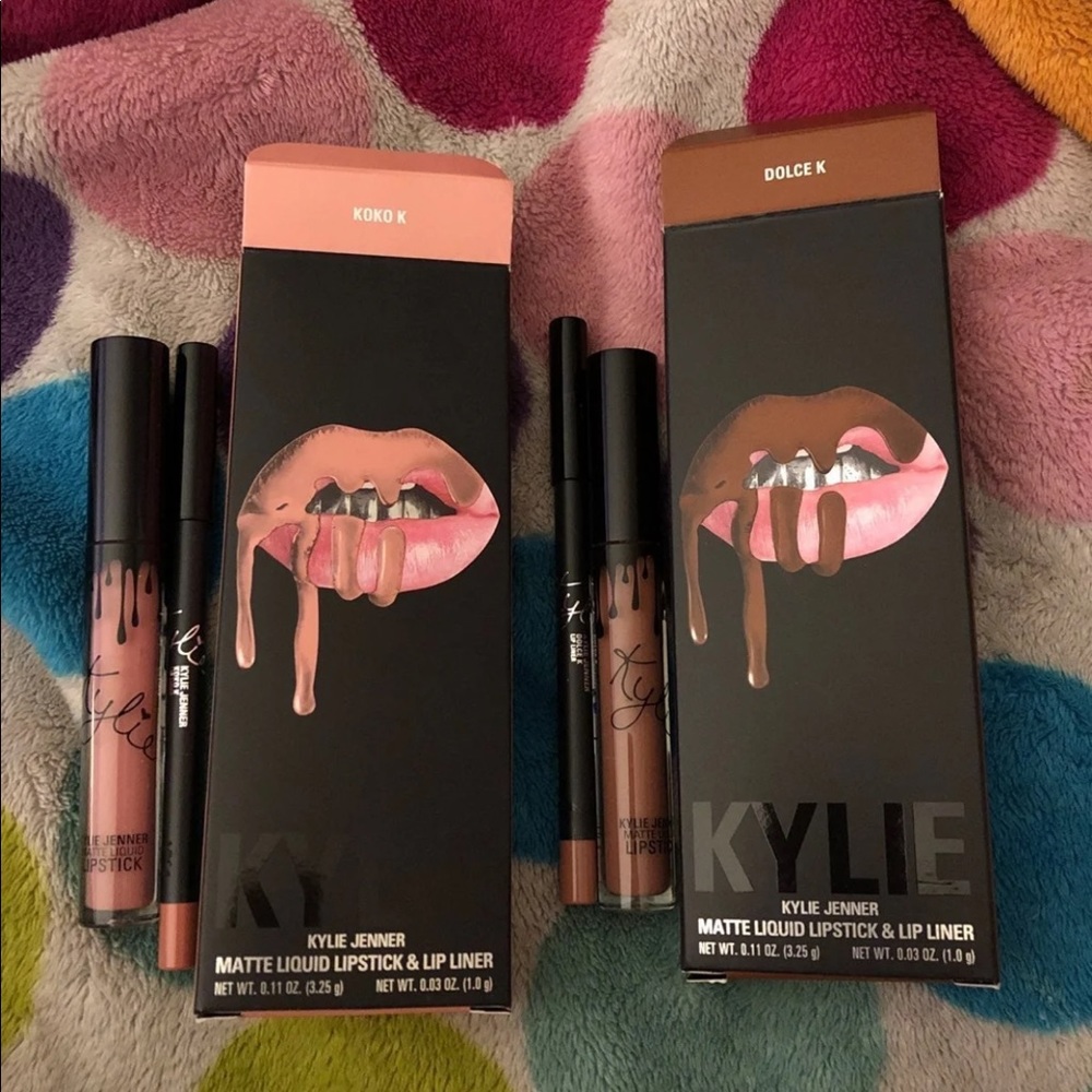 Kylie lip kits in koko k and dolce k